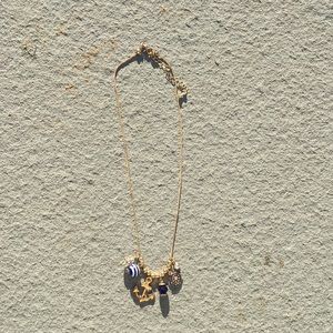 pretty golden anchor necklace